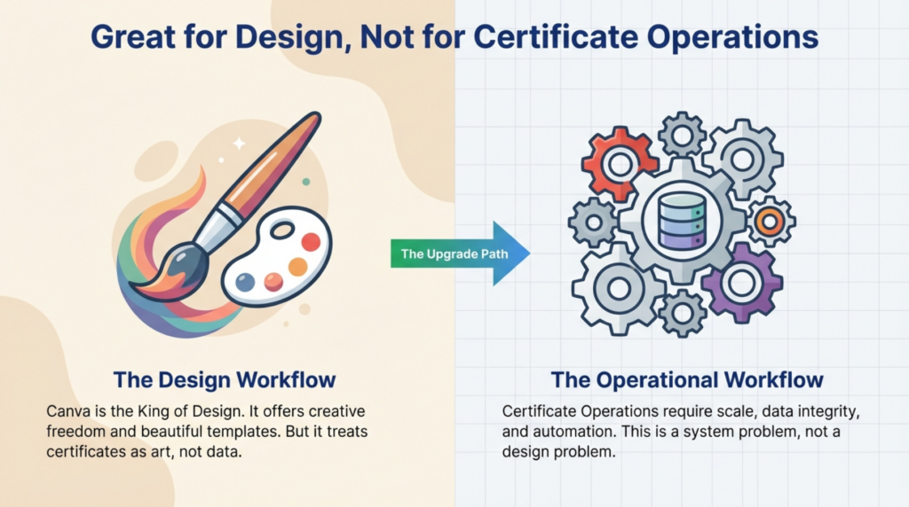 Canva certificate alternatives offer automation and bulk generation beyond manual design workflows