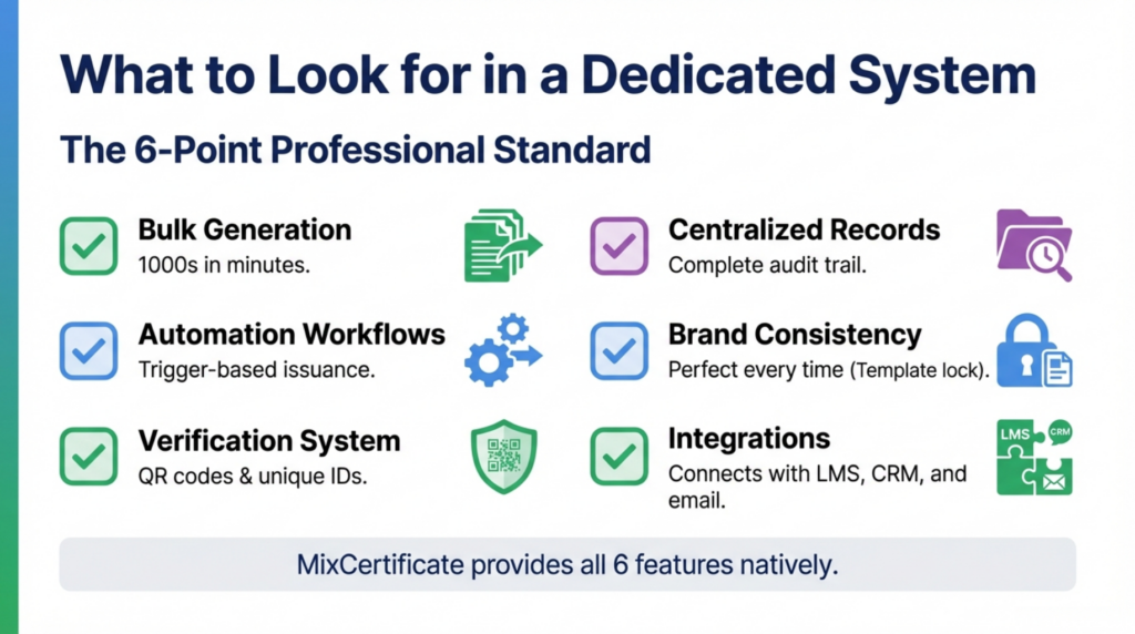 Key features to look for when comparing Canva certificate alternatives