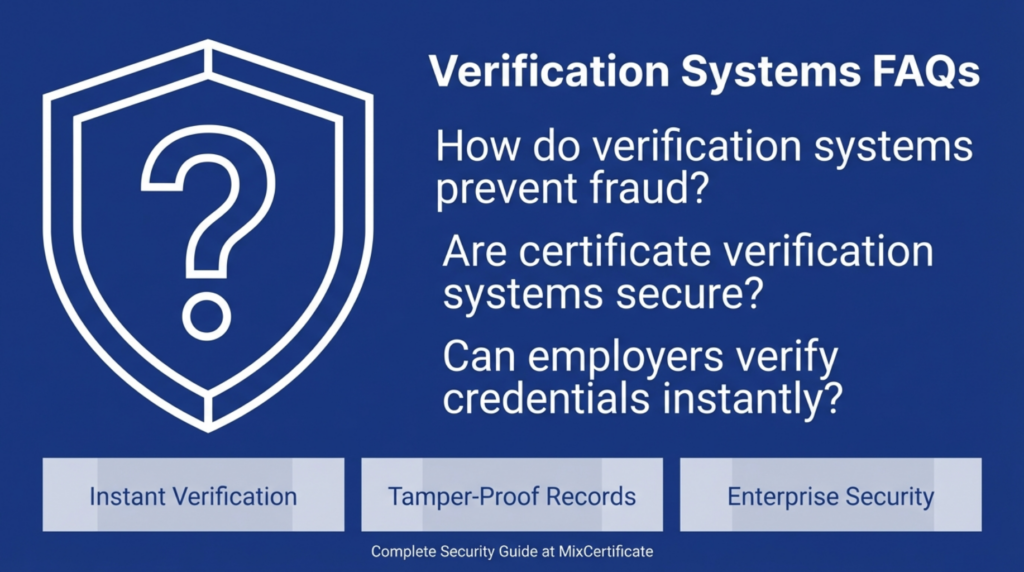 Frequently asked questions about certificate verification systems